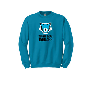 WAES-Adult Unisex Crewneck Sweatshirt On-Demand Jaguar Face Logo