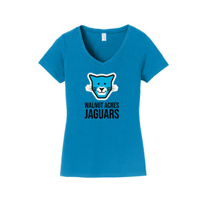 WAES-Womens Fan Favorite V-Neck Tee On-Demand Jaguar Face Logo