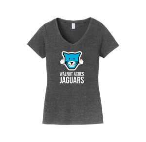 WAES-Womens Fan Favorite V-Neck Tee On-Demand Jaguar Face Logo