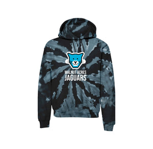 WAES-Adult Unisex Tie-Dye Pullover Hooded Sweatshirt On-Demand Jaguar Face Logo