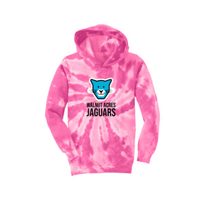 WAES-Youth Tie-Dye Pullover Hooded Sweatshirt On-Demand Jaguar Face Logo