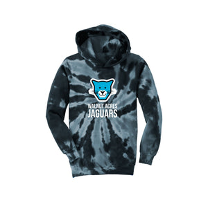 WAES-Youth Tie-Dye Pullover Hooded Sweatshirt On-Demand Jaguar Face Logo