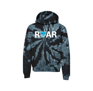 WAES-Adult Unisex Tie-Dye Pullover Hooded Sweatshirt On-Demand Roar Logo