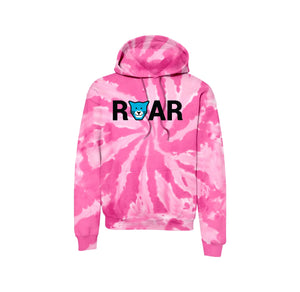 WAES-Adult Unisex Tie-Dye Pullover Hooded Sweatshirt On-Demand Roar Logo