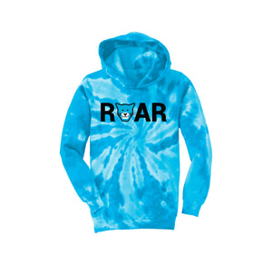 WAES-Youth Tie-Dye Pullover Hooded Sweatshirt On-Demand Roar Logo