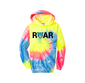 WAES-Youth Tie-Dye Pullover Hooded Sweatshirt On-Demand Roar Logo