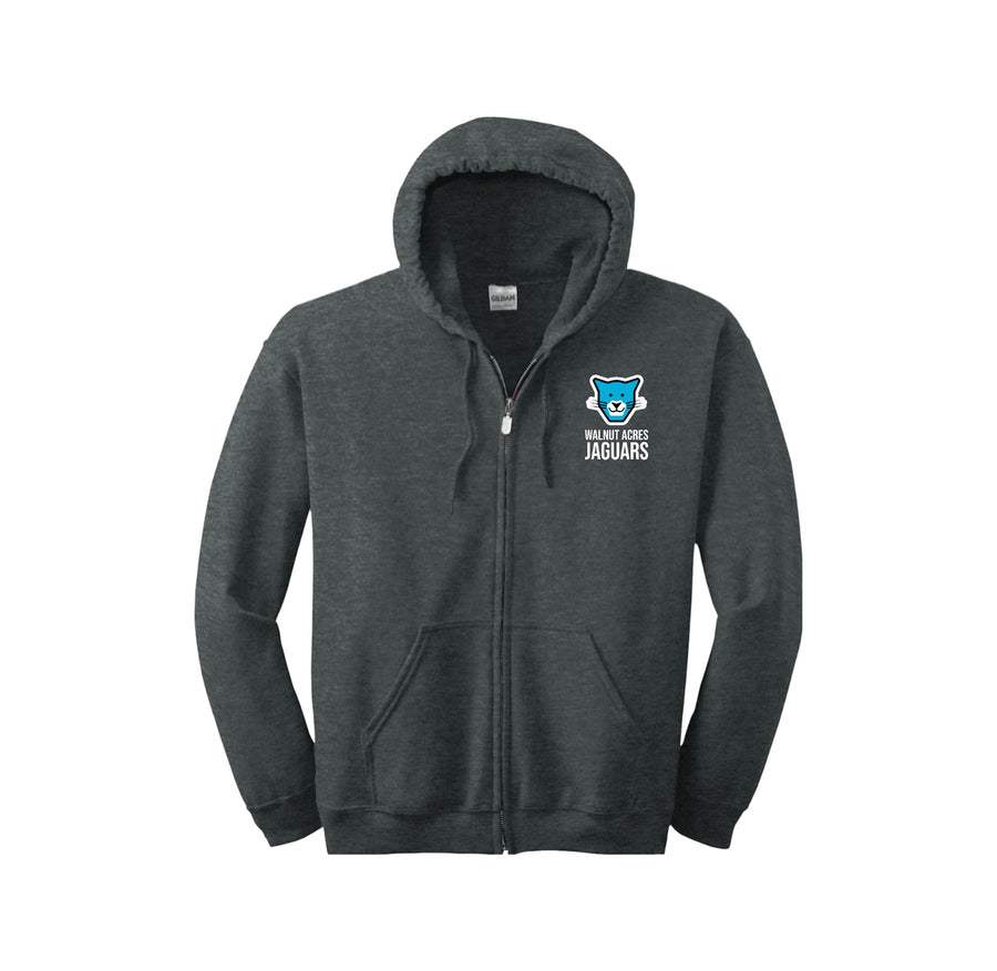 WAES-Adult Unisex Full-Zip Hooded Sweatshirt On-Demand Jaguar Face Logo