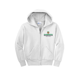 Gomes-Youth Unisex Port & Co Full-Zip Hooded Sweatshirt On-Demand Classic Logo