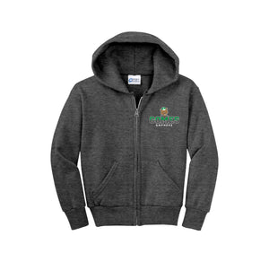 Gomes-Youth Unisex Port & Co Full-Zip Hooded Sweatshirt On-Demand Classic Logo