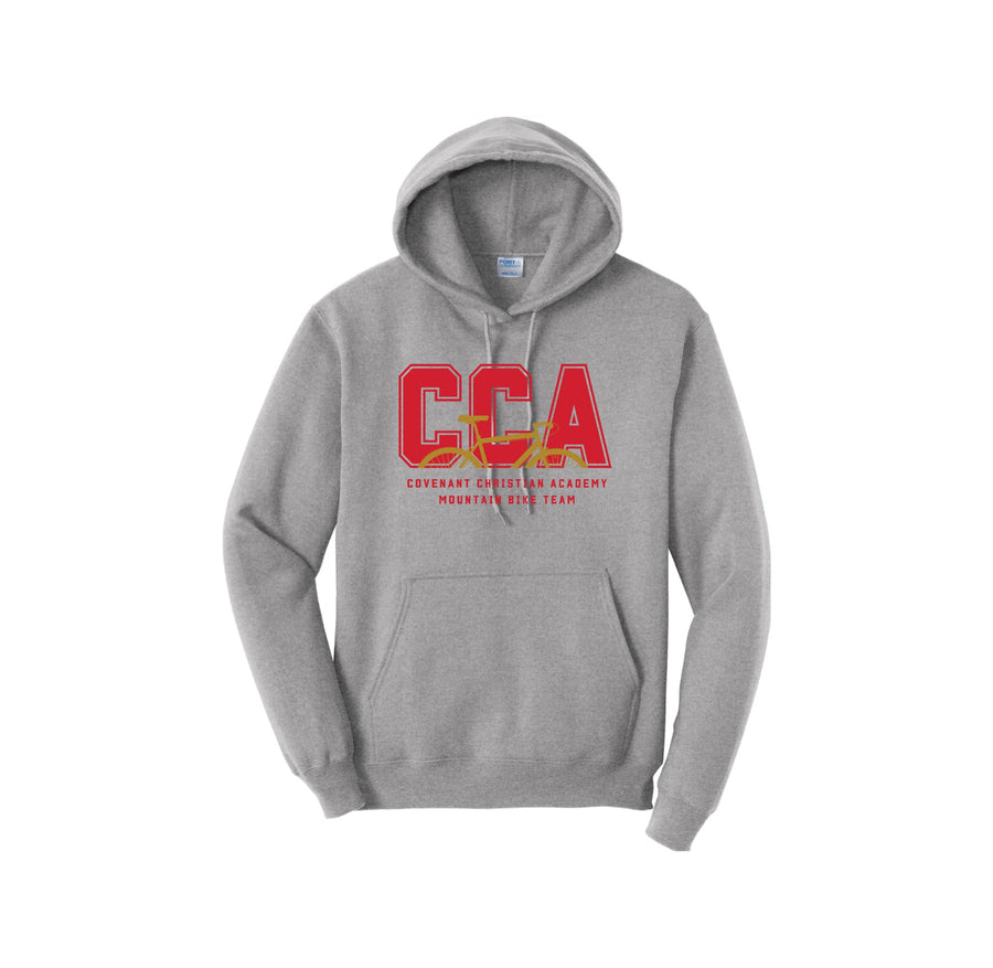 CCA-Adult Unisex Port & Co Core Fleece Pullover Hooded Sweatshirt On-Demand Mountain Bike