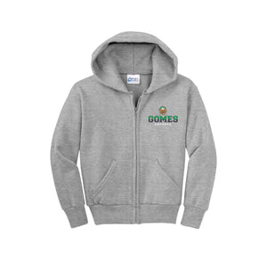 Gomes-Youth Unisex Port & Co Full-Zip Hooded Sweatshirt On-Demand Classic Logo