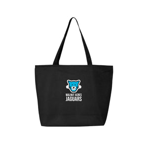 WAES-Q-Tees Canvas Zippered Tote On-Demand Jaguar Face Logo