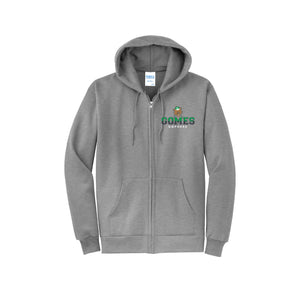 Gomes Elementary Spirit Wear 2024-2025 On Demand-Adult Unisex Port & Co Core Fleece Full-Zip Hooded Sweatshirt On-Demand Classic Logo