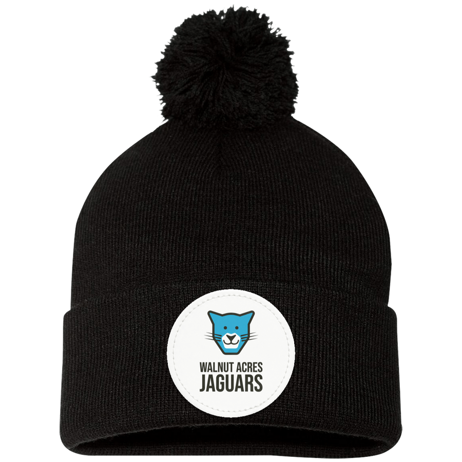 WAES-SP15 Pom Pom Knit Cap - Circle Patch Jaguar Face Logo