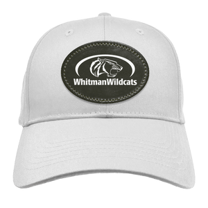 Whitman Middle School On Demand-BX020 Structured Twill Cap - Oval Patch - White Logo