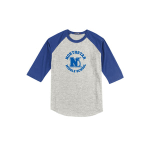 Northstar Middle School-Youth Unisex Baseball Tee On-Demand