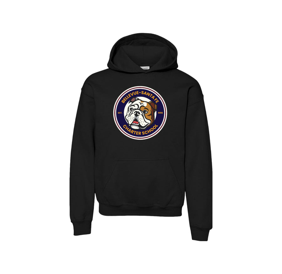 Bellevue-Santa Fe Charter Spirit Wear 2024-25 On Demand-Youth Hoodie Full Color Logo