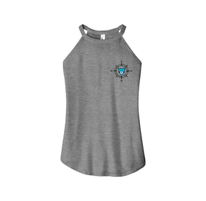 WAES-Womens Premium Perfect Tri Rocker Tank On-Demand Compass Logo