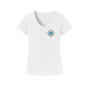 WAES-Womens Fan Favorite V-Neck Tee On-Demand Compass Logo