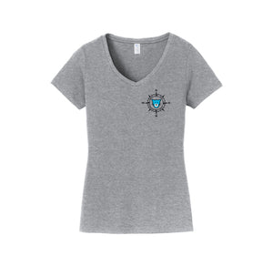 WAES-Womens Fan Favorite V-Neck Tee On-Demand Compass Logo