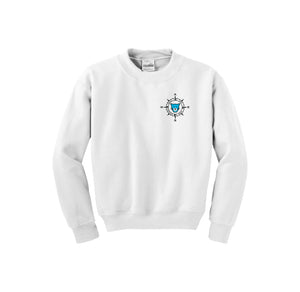 WAES-Youth Unisex Crewneck Sweatshirt On-Demand Compass Logo