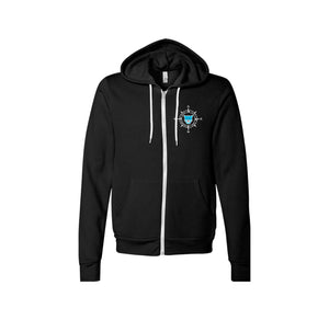 WAES-Adult Unisex Premium Sponge Fleece Full-Zip Hoodie On-Demand Compass Logo