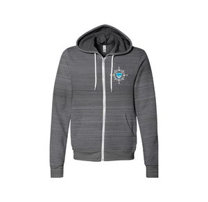 WAES-Adult Unisex Premium Sponge Fleece Full-Zip Hoodie On-Demand Compass Logo