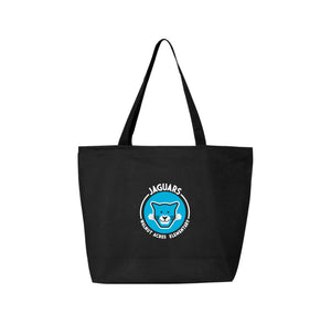 WAES-Q-Tees Canvas Zippered Tote On-Demand Jaguar Circle Logo