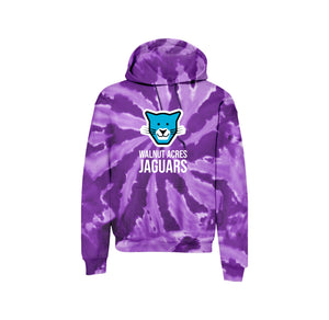 WAES-Adult Unisex Tie-Dye Pullover Hooded Sweatshirt On-Demand Jaguar Face Logo