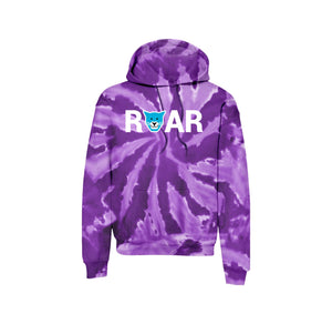 WAES-Adult Unisex Tie-Dye Pullover Hooded Sweatshirt On-Demand Roar Logo