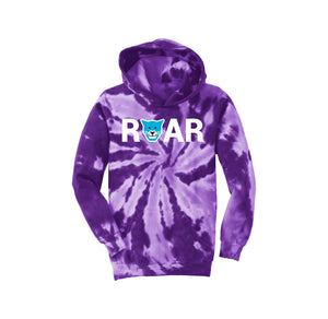 WAES-Youth Tie-Dye Pullover Hooded Sweatshirt On-Demand Roar Logo