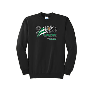 Gomes-Adult Unisex Port & Co Essential Fleece Crewneck Sweatshirt On-Demand Rocket Logo