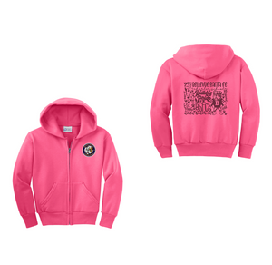 BSFC STAFF-Youth Full-Zip Hooded Sweatshirt Full Color x Bulldog Pride Logo