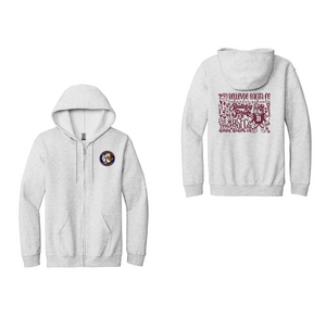 BSFC STAFF-Adult Full-Zip Hooded Sweatshirt Full Color x Bulldog Pride Logo