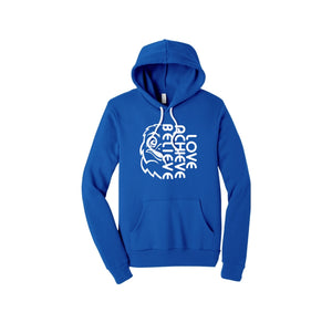 HARES STUDENT-Adult Unisex Premium Sponge Fleece Pullover Hoodie On-Demand Half Hawk Face Logo