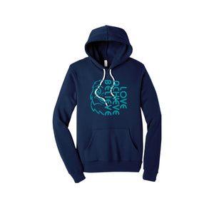 HARES STUDENT-Adult Unisex Premium Sponge Fleece Pullover Hoodie On-Demand Half Hawk Face Logo