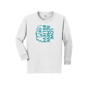 HARES STUDENT-Youth Unisex Long Sleeve Tee On-Demand Half Hawk Face Logo