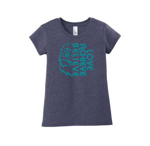 HARES STUDENT-Girls Youth Premium Tee On-Deman Half Hawk Face Logo