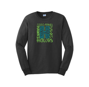 HARES STUDENT-Adult Unisex Long Sleeve Tee On-Demand H Logo