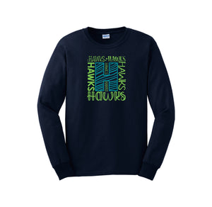 HARES STUDENT-Adult Unisex Long Sleeve Tee On-Demand H Logo