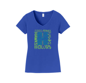 HARES STUDENT-Womens Fan Favorite V-Neck Tee On-Demand H Logo