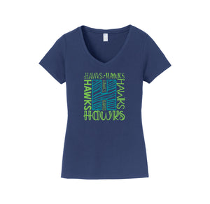 HARES STUDENT-Womens Fan Favorite V-Neck Tee On-Demand H Logo