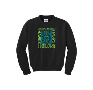 HARES STUDENT-Youth Unisex Crewneck Sweatshirt On-Demand H Logo