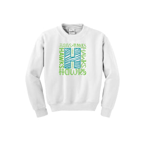 HARES STUDENT-Youth Unisex Crewneck Sweatshirt On-Demand H Logo