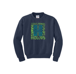 HARES STUDENT-Youth Unisex Crewneck Sweatshirt On-Demand H Logo