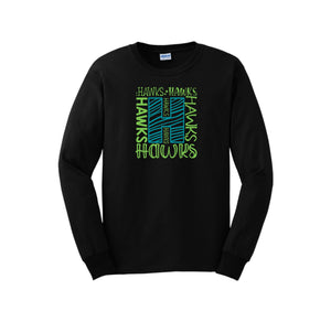 HARES STAFF-Adult Unisex Long Sleeve Tee On-Demand H Logo