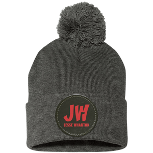 Jesse Wharton On-Demand-SP15 Pom Pom Knit Cap - Circle Patch