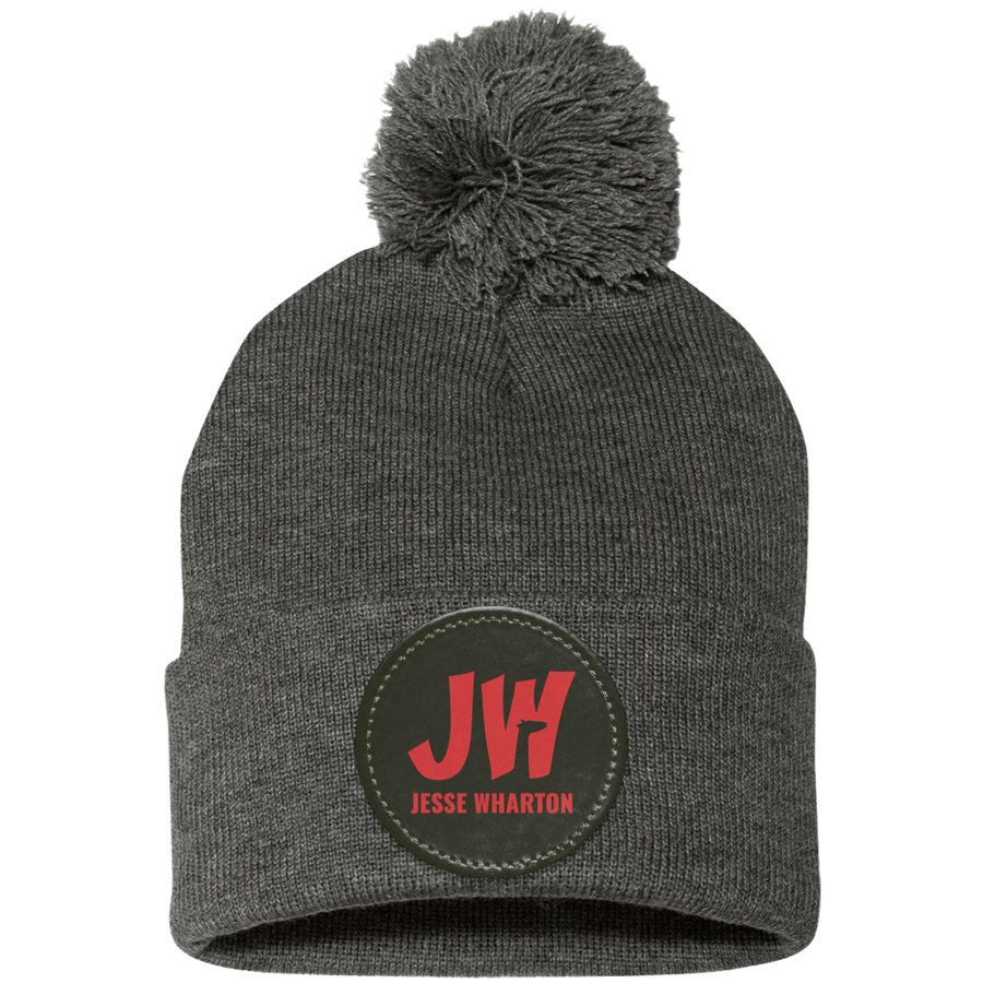 Jesse Wharton On-Demand-SP15 Pom Pom Knit Cap - Circle Patch