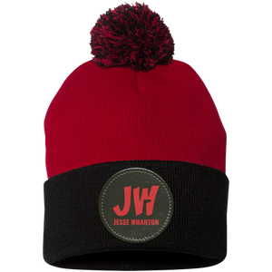 Jesse Wharton On-Demand-SP15 Pom Pom Knit Cap - Circle Patch