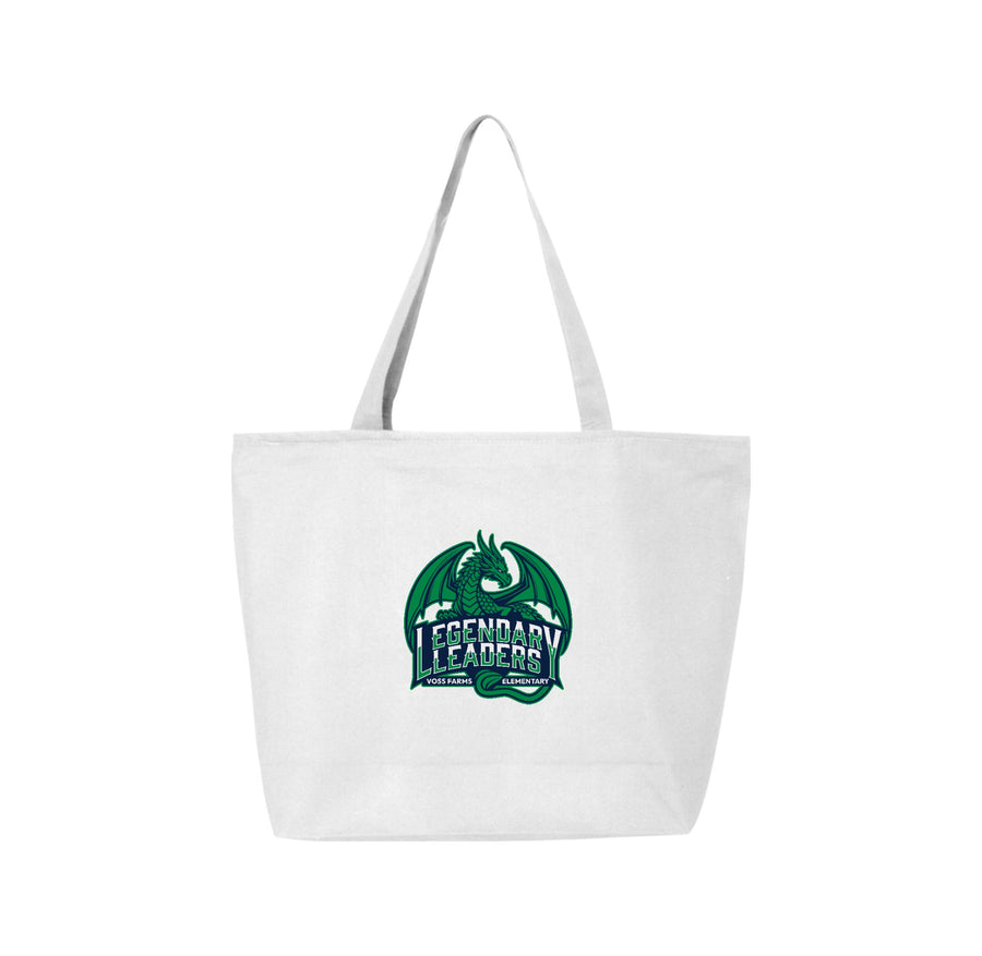 Voss Farms Legendary Leaders-Q-Tees Canvas Zippered Tote On-Demand